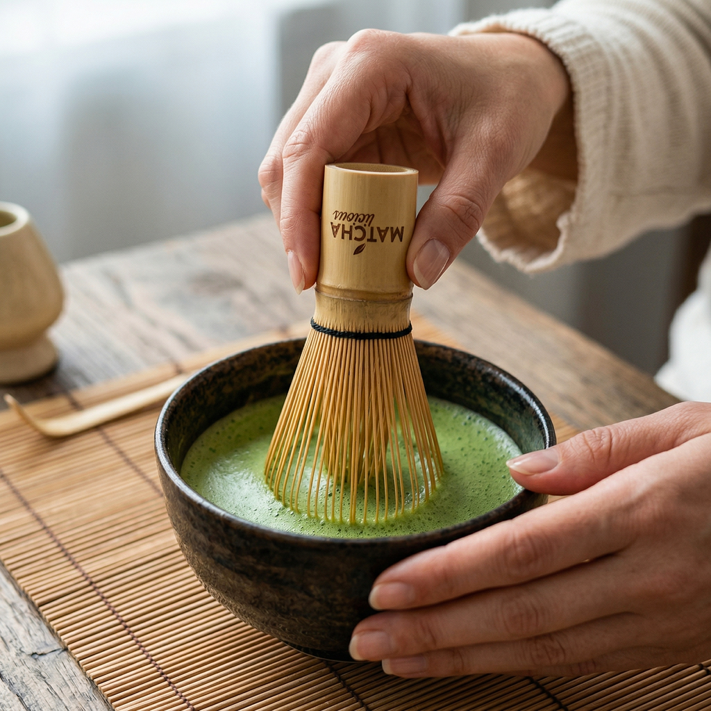 Fouet à matcha traditionnel en bambou